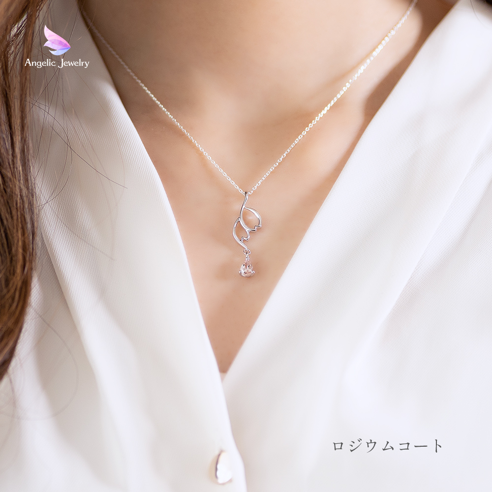 桜の花びらネックレス -モルガナイト- Angelic Jewelry