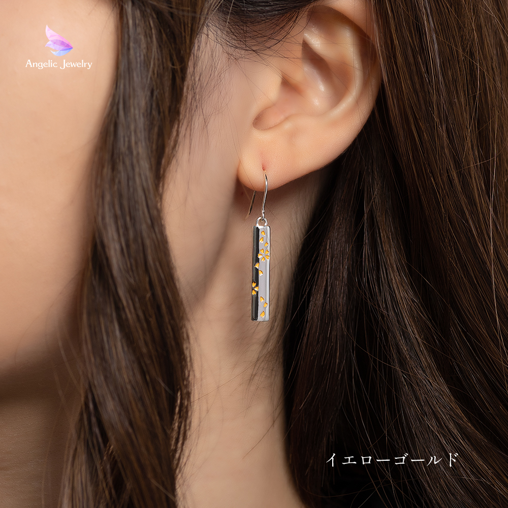 桜の舞う頃に -桜ピアス- Angelic Jewelry