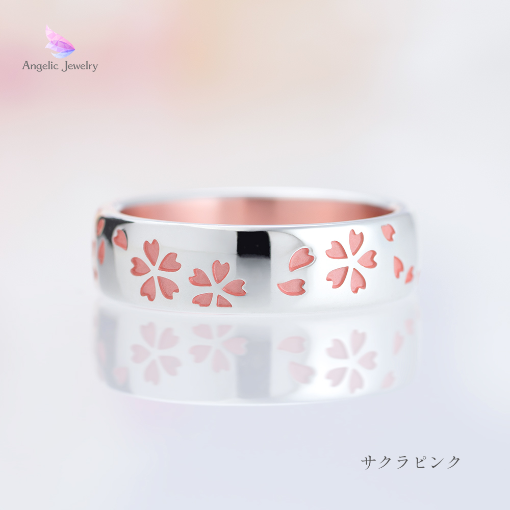 桜の舞う頃に -桜リング- Large size - Angelic Jewelry