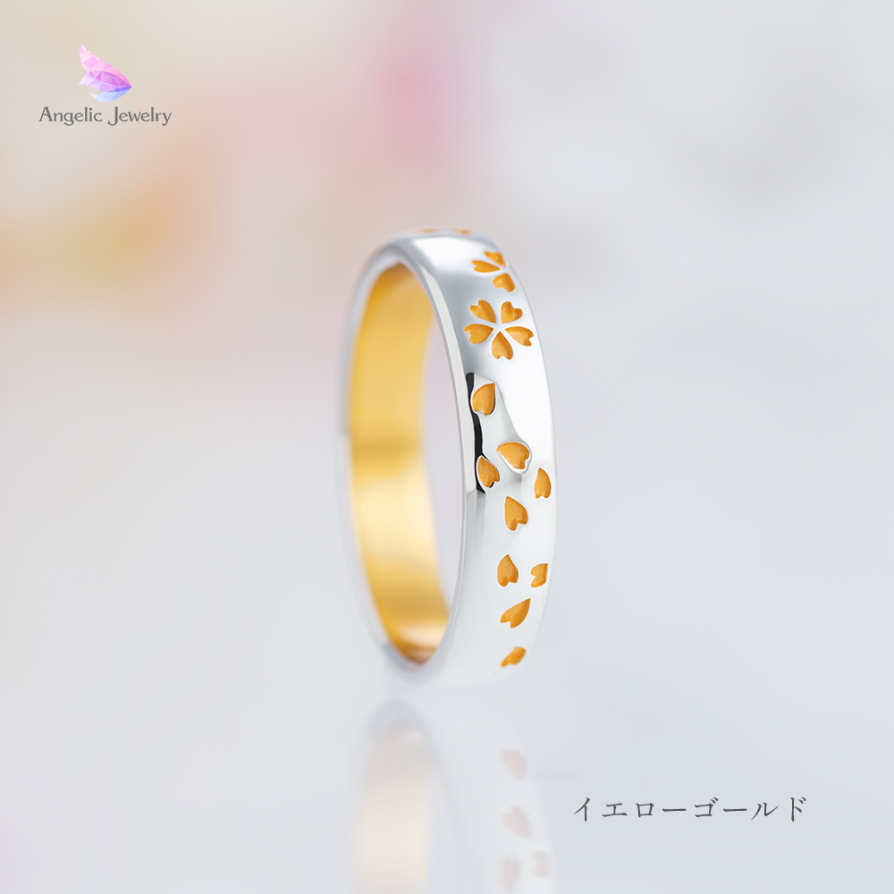 桜の舞う頃に -桜リング- Small size - Angelic Jewelry