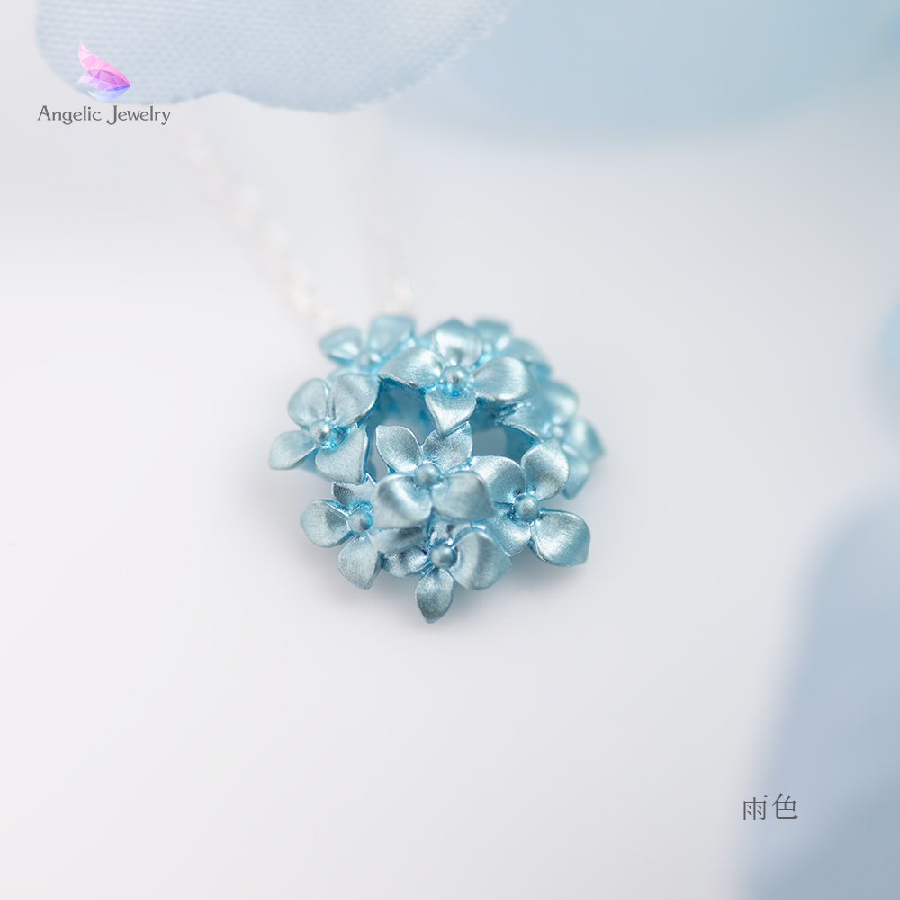 雨音の色彩 -紫陽花ネックレス- Angelic Jewelry