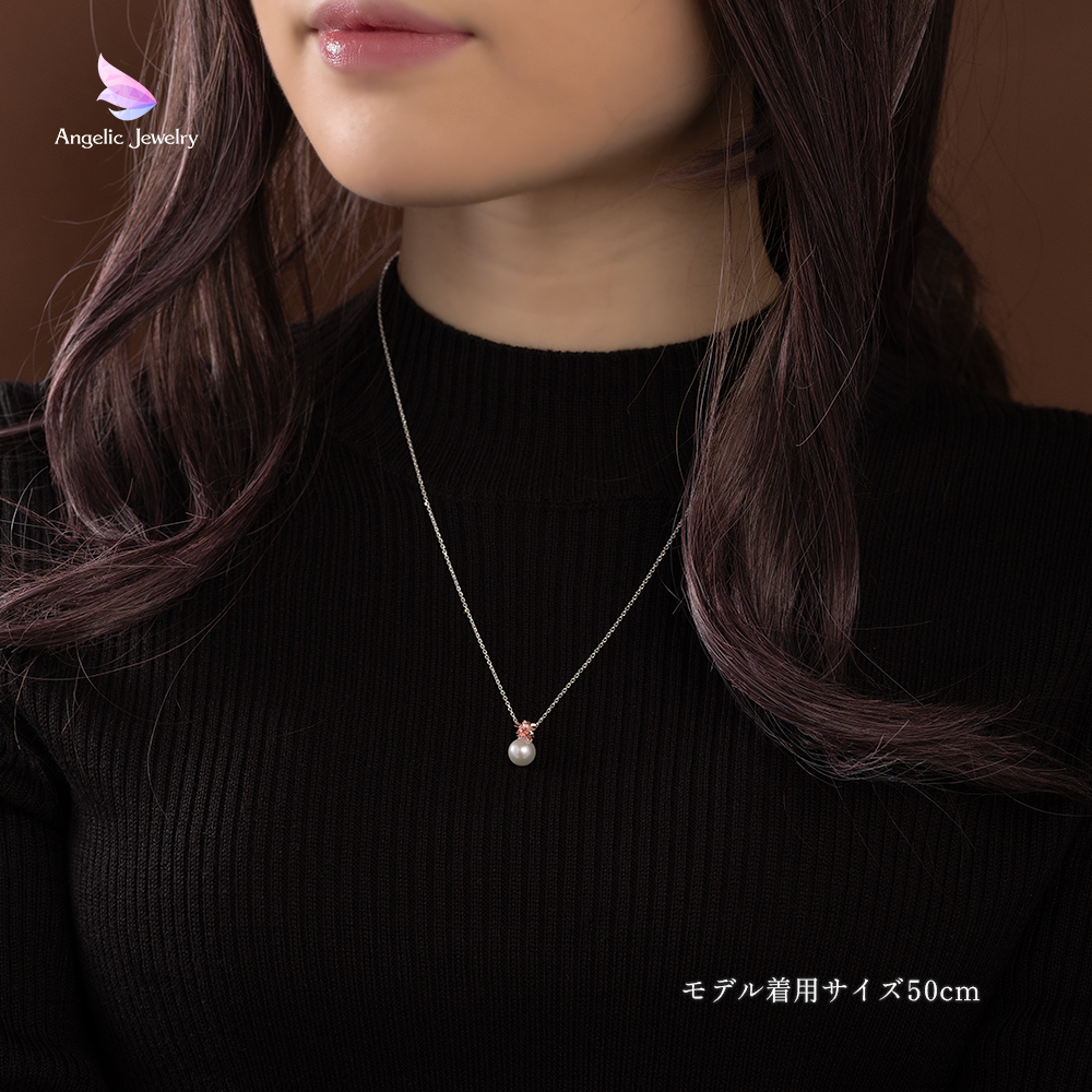 桜とパールのネックレス - Angelic Jewelry