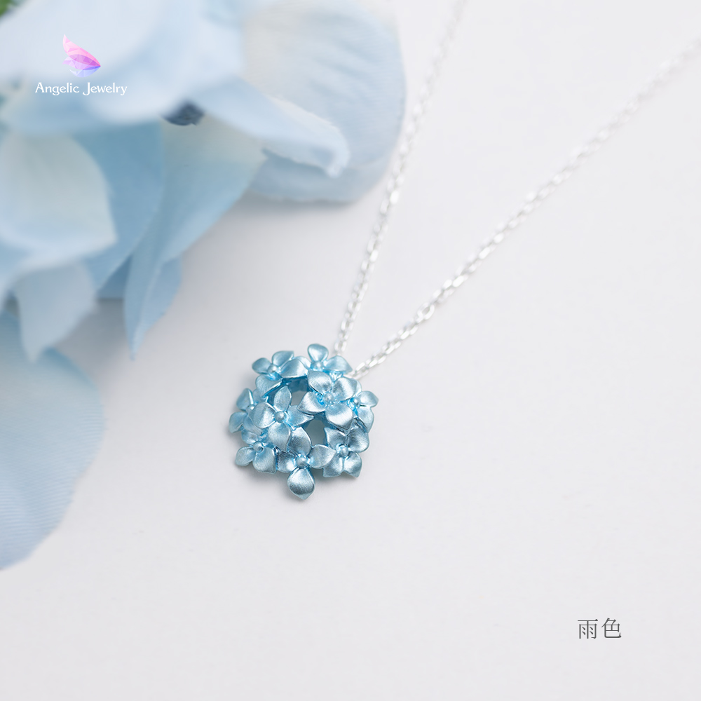 雨音の色彩 -紫陽花ネックレス- Angelic Jewelry